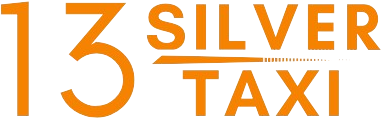 13 Silver Taxi Cab Logo